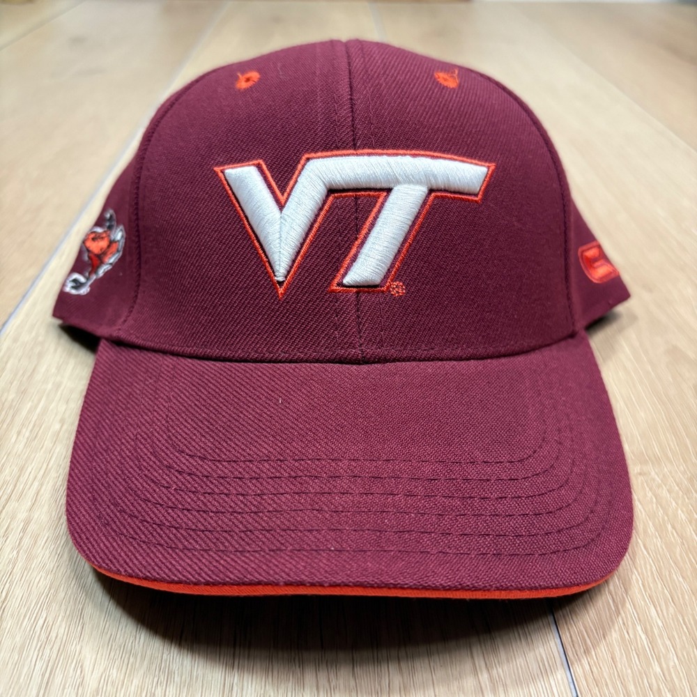 Colosseum Virginia Tech Hokies Youth Hat‎ Maroon Orange Adjustable Baseball Cap